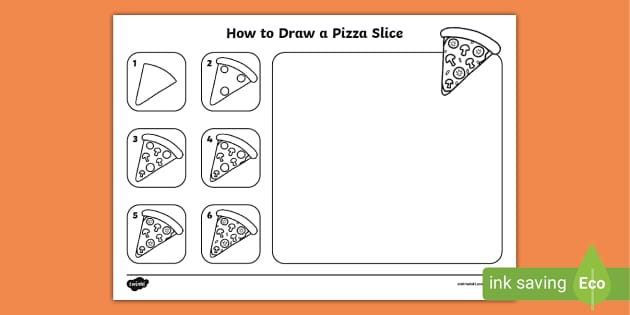 pizza drawing for kids