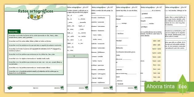 Ficha De Actividad: Retos Ortográficos - ¿B O V? - Twinkl