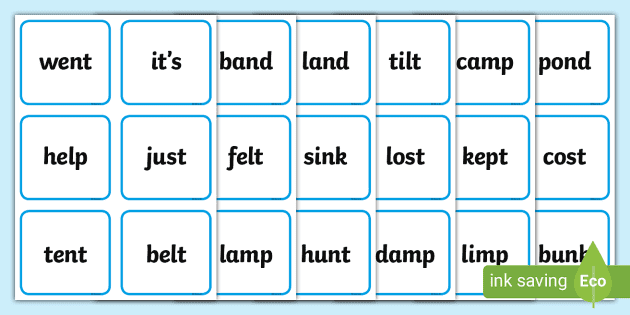 Polysyllabic Word Cards Phase 4 Phonics Twinkl Resources