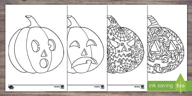 Day of the Dead Halloween Pumpkin digital coloring page -  Portugal