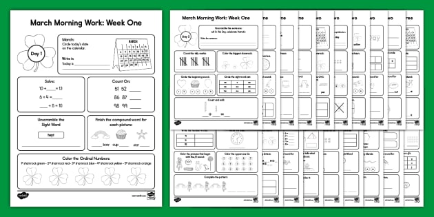 kindergarten-march-morning-work-bundle-teacher-made for Free Printable Kindergarten Morning Work Kindergarten March Morning Work Bundle (Teacher-Made) for Free Printable Kindergarten Morning Work