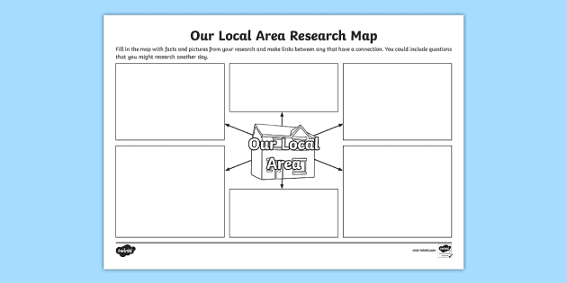 Local Map Of My Area Our Local Area Research Map Template (Teacher Made)