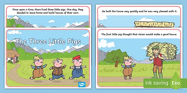 Three Little Pigs | Sequencing Story Cards | Primary English