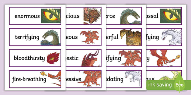 creative writing description of a dragon