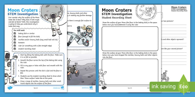 Moon Craters STEM Investigation Ι STEM Space Resources