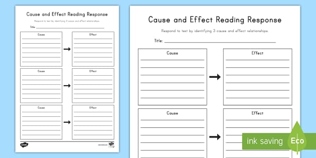 cause and effect essay activity