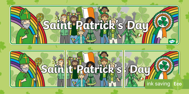 KS1 Saint Patrick Display Banner (teacher made) - Twinkl