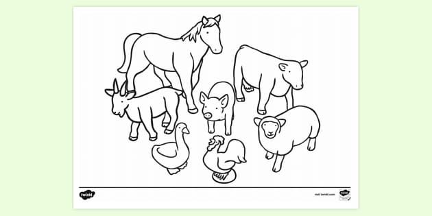 FREE! - Farm Animals Colouring Sheet | Colouring Sheets