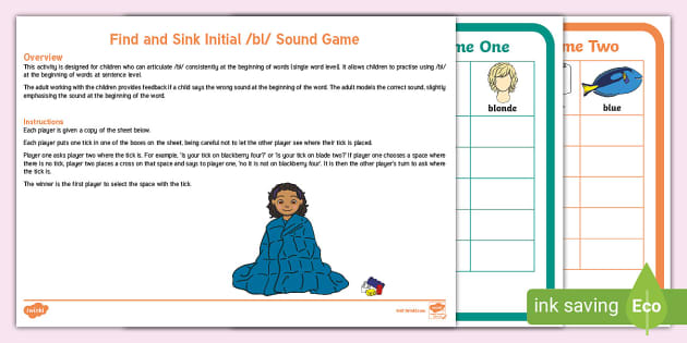 Find And Sink Bl Initial Sound Game Teacher Made Twinkl