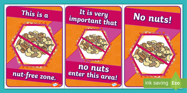 Nut Allergy Wristbands (4 Pack) – Medical ID Silicone Bracelets For Kids & Adults