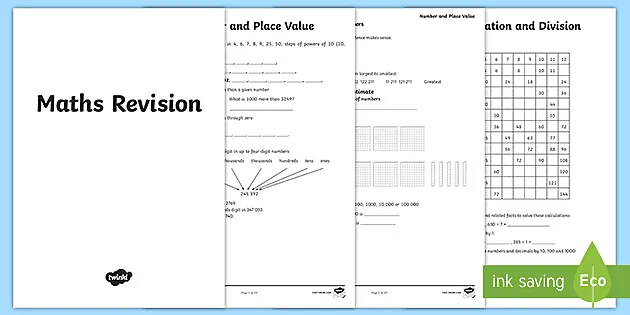 year 5 maths revision and practice booklet