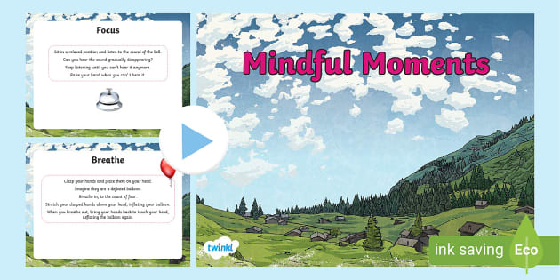 Mindful Moments PowerPoint | Mindfulness Meditation for Kids