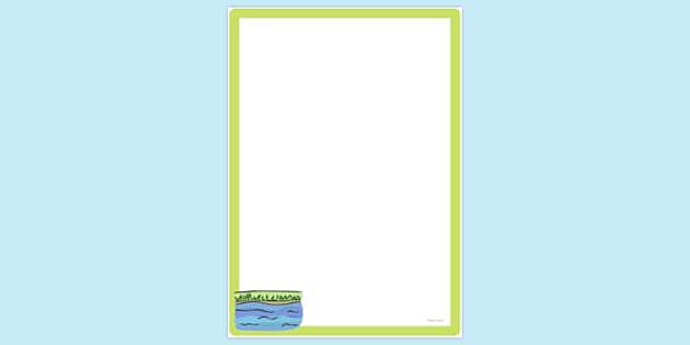 FREE! - Deep River Page Border | Page Borders | Twinkl