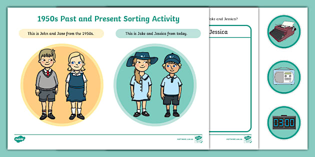 1950s Past and Present Sorting Activity | Teaching Resources