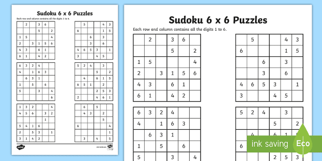 Fun Easy 10 Sudoku Puzzles with Answers