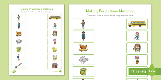 Making Predictions - Predicting Worksheets For Kids