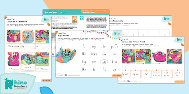 Level 2c Lots of Fun Guided Reading Pack (professor feito)