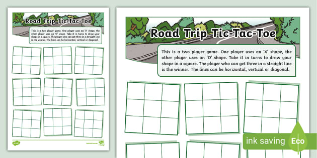 Road Trip Tic-Tac-Toe (teacher made) - Twinkl