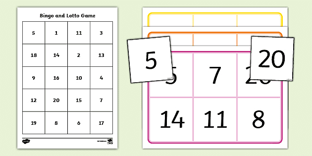 Free Printable Bingo Cards 1-20 Numbers