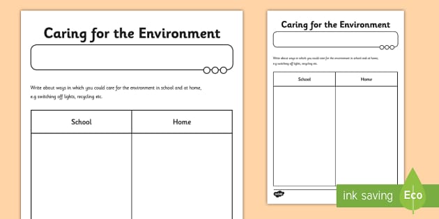 Looking after the Environment (KS1) Worksheet (teacher made)