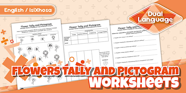 Activity Pags For Grade R Grade 4 Maths - Term 1 - Flowers Tally and Pictogram Worksheets ...