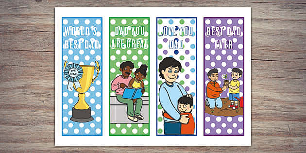 Father's Day Bookmarks | Twinkl Party (l'enseignant a fait)