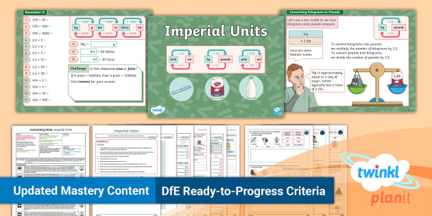 👉 PlanIt Maths Year 5 Converting Units Lesson Pack 4: Imperial Units