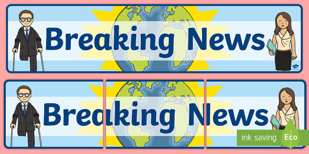 Breaking News Display Banner Teacher Made