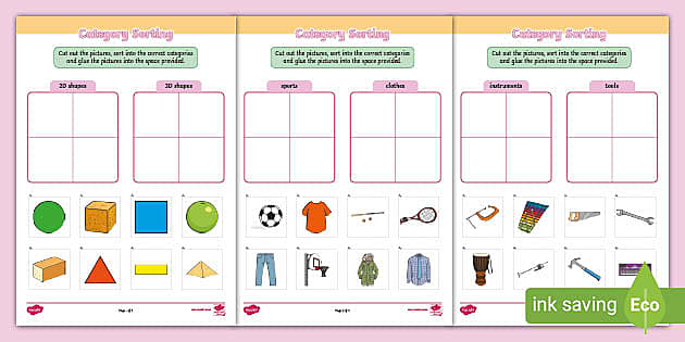 Category Sorting (teacher made) - Twinkl