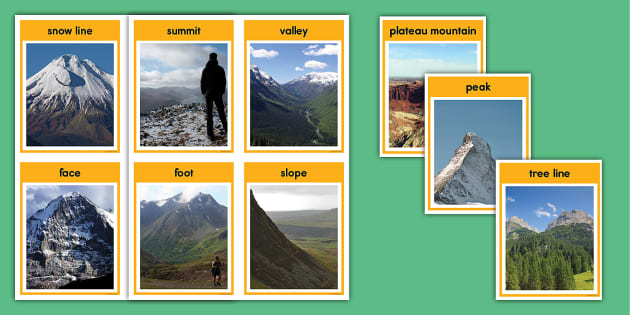 Magnificent Mountains Flash Cards (teacher made) - Twinkl