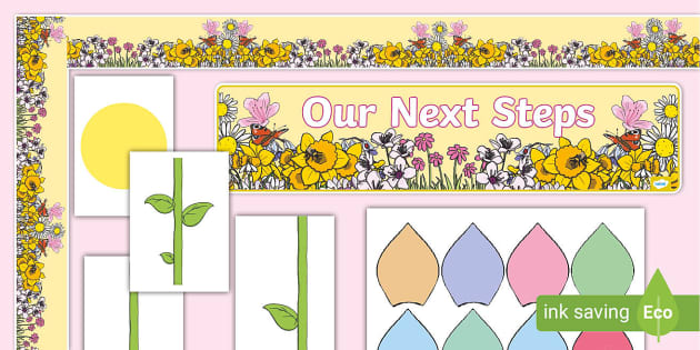 Next Steps Flower Display Pack Twinkl Eyfs Ks1