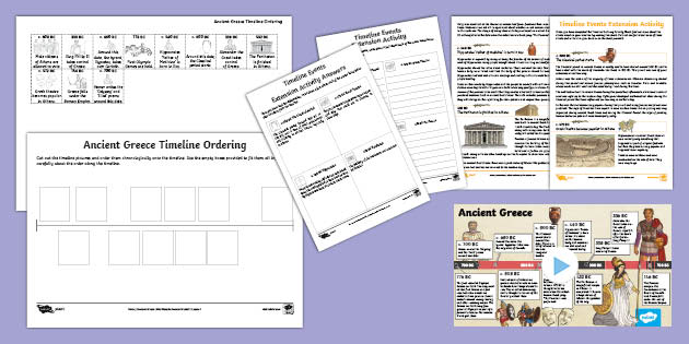 Ancient Greece Timeline Activity Pack   Twinkl