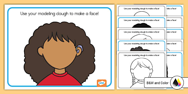 Faces Modeling Dough Mats for K-2nd Grade (teacher made)