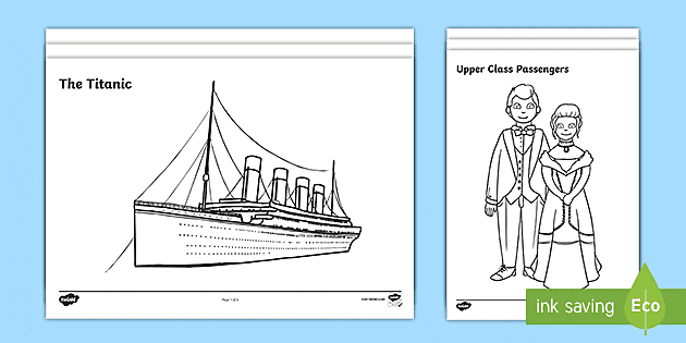 Download Free The Titanic Colouring Pages Teacher Made