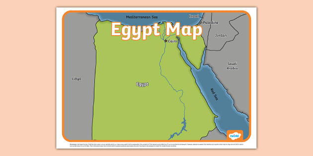 Map of Egypt (teacher made) - Twinkl