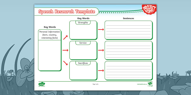 Project Poppy – Write a Speech Activity (teacher made)