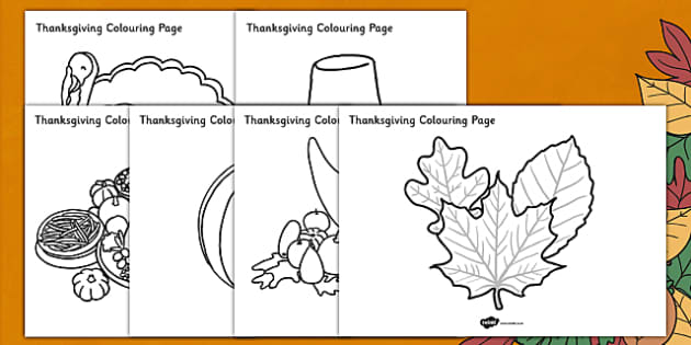 Thanksgiving Colouring Pages (teacher made)