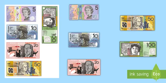printable australian money australian money cutouts