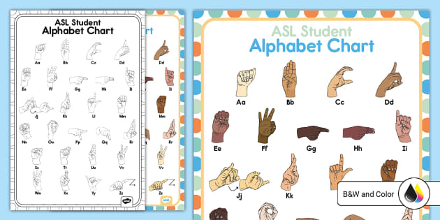 Asl Alphabet Chart Teaching Resource Twinkl Usa Twinkl