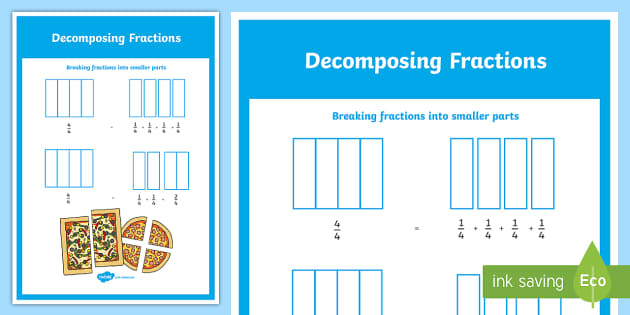 Decomposing Fractions Display Poster - Twinkl