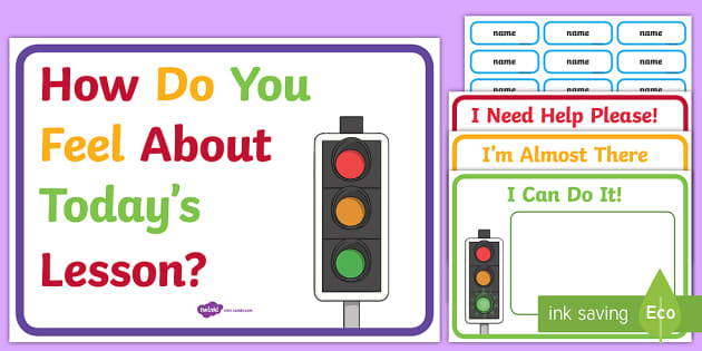 Visible Learning Reflection Traffic Lights Display Posters - EYLF