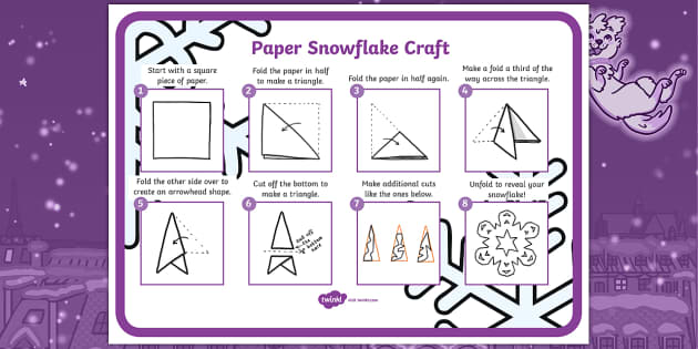 How to make a paper snowflake