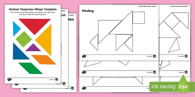 Puzzle Tangram Pour Enfants. Ensemble D'objets Tangram. Illustration de  Vecteur - Illustration du éducation, chiffre: 253096171