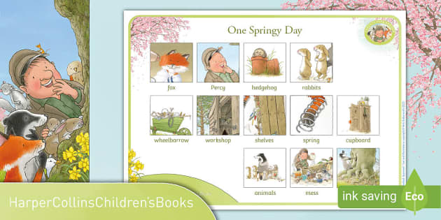 FREE! - Percy The Park Keeper: One Springy Day Word Mat