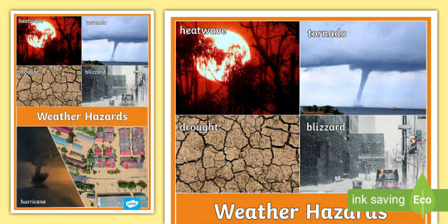 Weather Hazards Display Poster (Hecho por educadores)