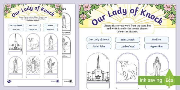 Our Lady of Knock Activity Sheet - Twinkl