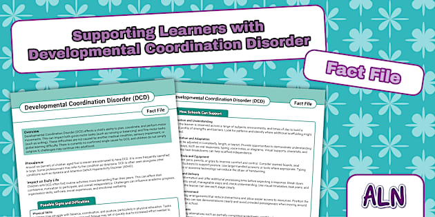 Supporting Learners with Developmental Coordination Disorder Fact File