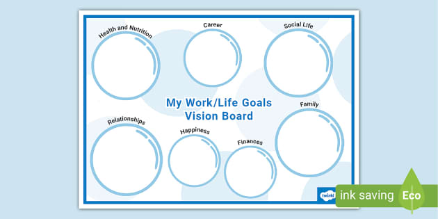 My Work Life Goals Vision Board (teacher made) - Twinkl