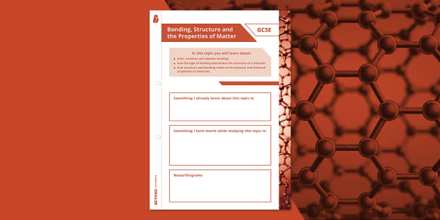 Bonding, Structure and Properties of Matter Topic Title Page