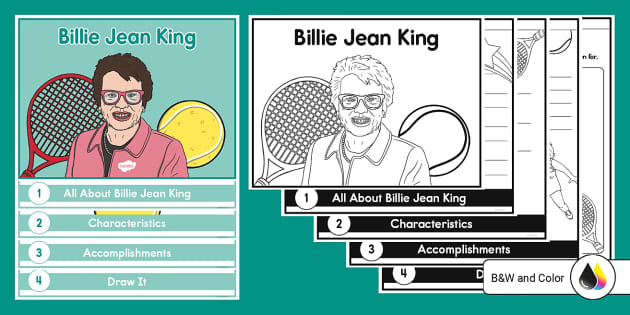 Billie Jean King Flipbook For K-2nd Grade (teacher Made)